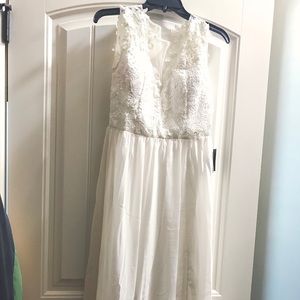 ivory embroidered top maxi dress